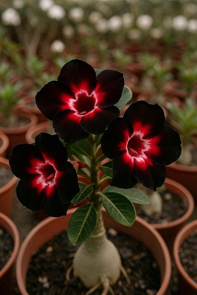 Black Adenium Flower seeds for Planting Shade Tolerant, Heirloom & GMO Free Seeds for Home Garden vegetable and garden seeds
