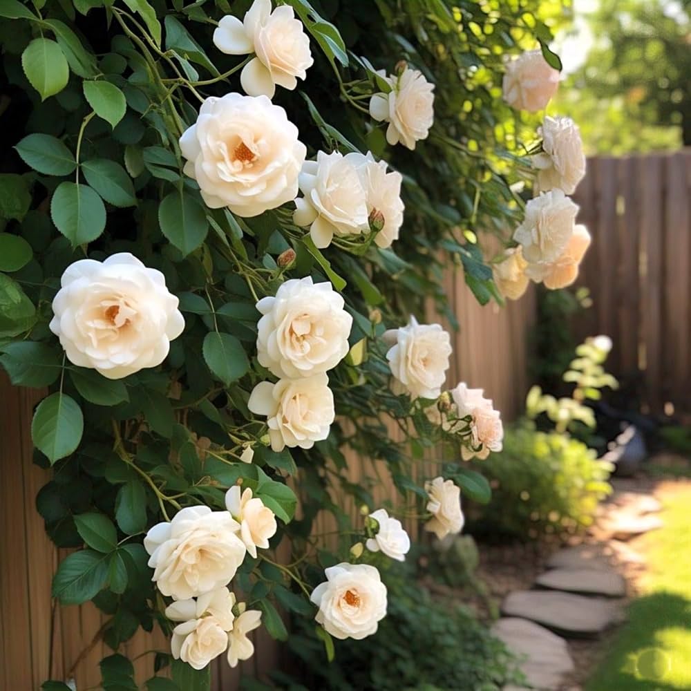 White Climbing Rose Flower seeds for Planting - Wildflower Mix, Heirloom & GMO Free Seeds for Home Garden