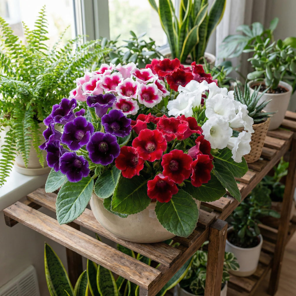 High quality Red & White Gloxinia Flower seeds for Planting Pollinator Friendly, Heirloom & GMO Free Seeds for Home Garden seeds pack