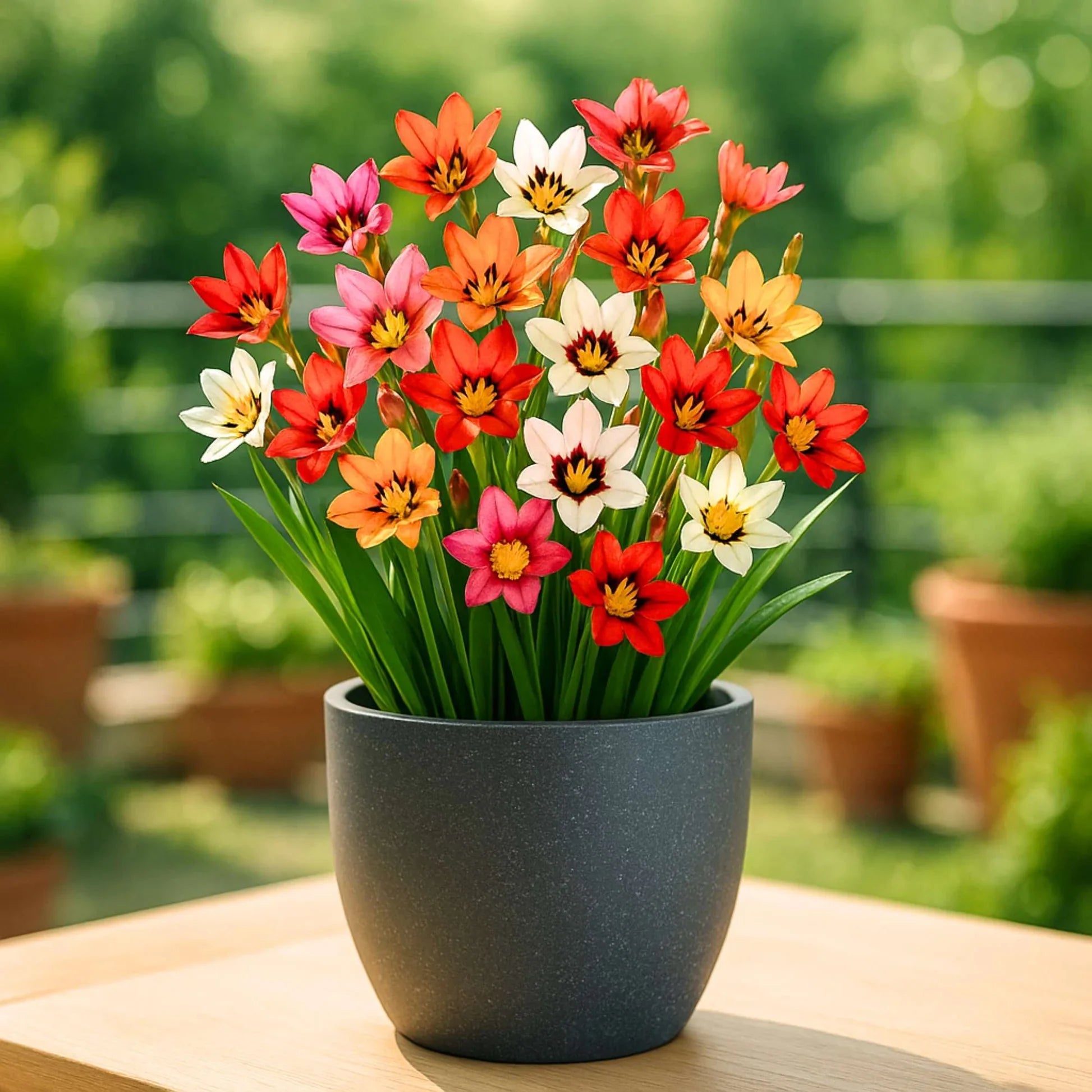 Blue Red Sparaxis Flower seeds for Planting Premium Quality, Heirloom & GMO Free Seeds for Home Garden vegetable and garden seeds