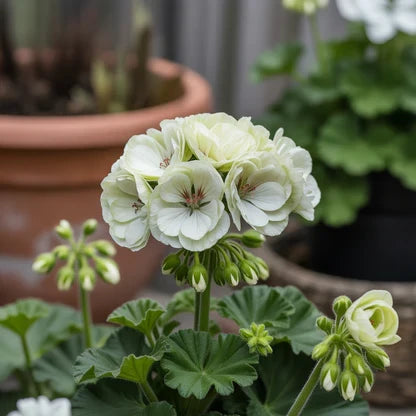 Light Green Geranium Flower seeds for Planting - Hardy Variety, Heirloom & GMO Free Seeds for Home Garden