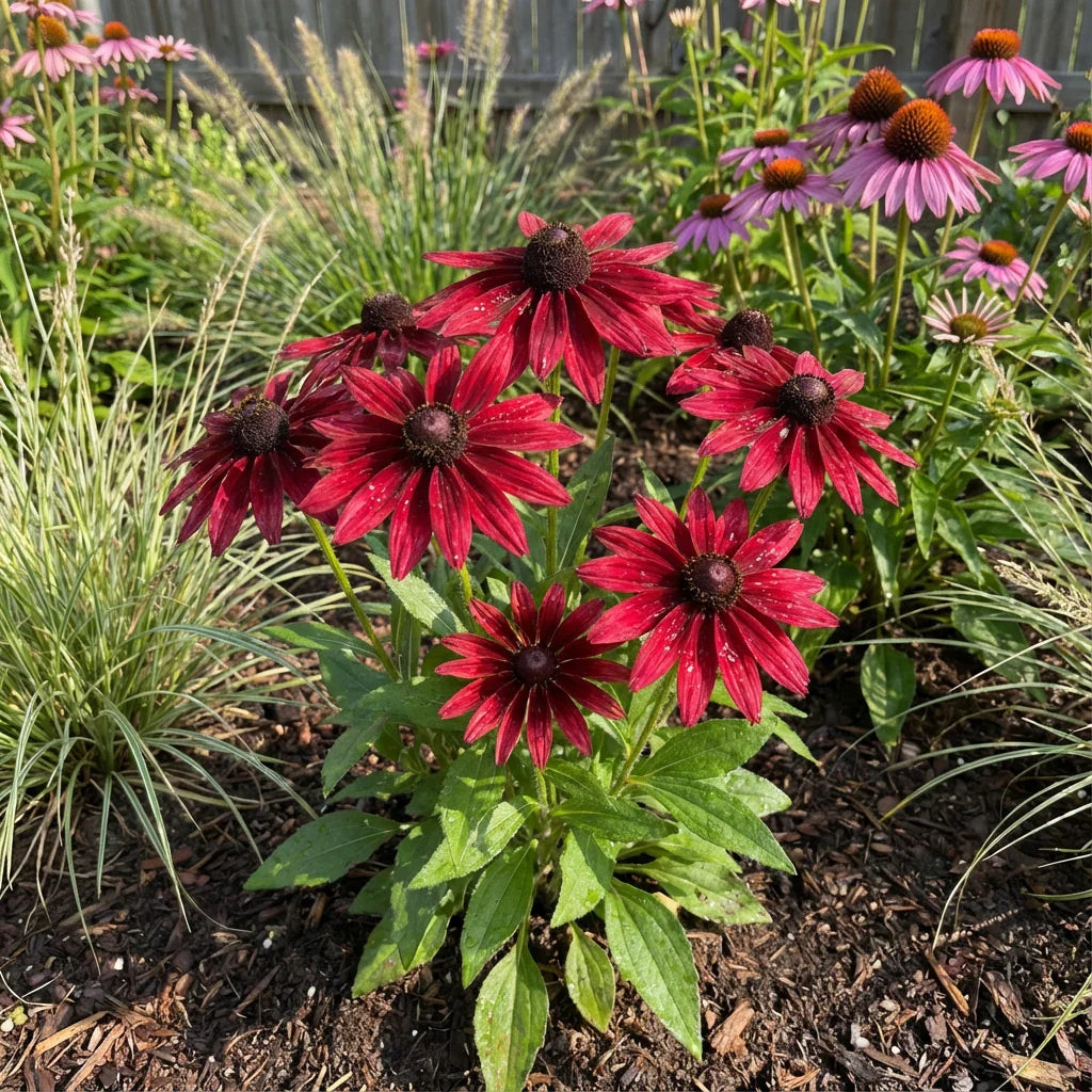 Red Rudbeckia Flower seeds for Planting Compact Growth, Heirloom & GMO Free Seeds for Home Garden vegetable and garden seeds