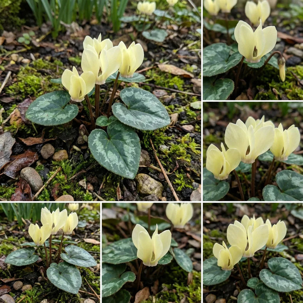 Premium Light Yellow Cyclamen Flower seeds for Planting Long Bloom Season, Heirloom & GMO Free Seeds for Home Garden seeds