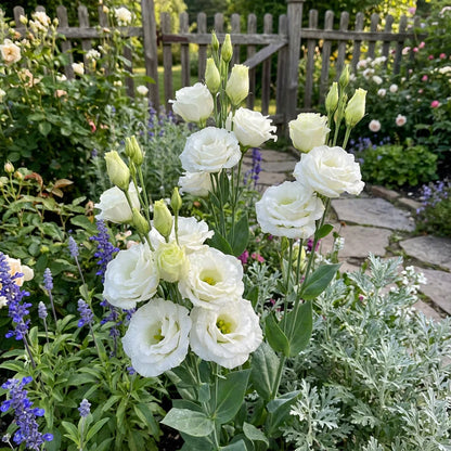 White Lisianthus Echo Flower seeds for Planting, Premium Quality Heirloom & GMO Free Seeds for Home Garden