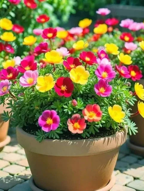 Premium Mixed Portulaca Rose Flower seeds for Planting Perfect for Borders, Heirloom & GMO Free Seeds for Home Garden seeds