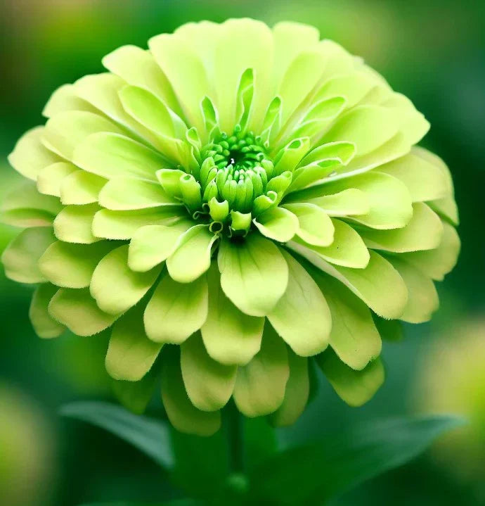 Dark Green Zinnia Flowers in Pots