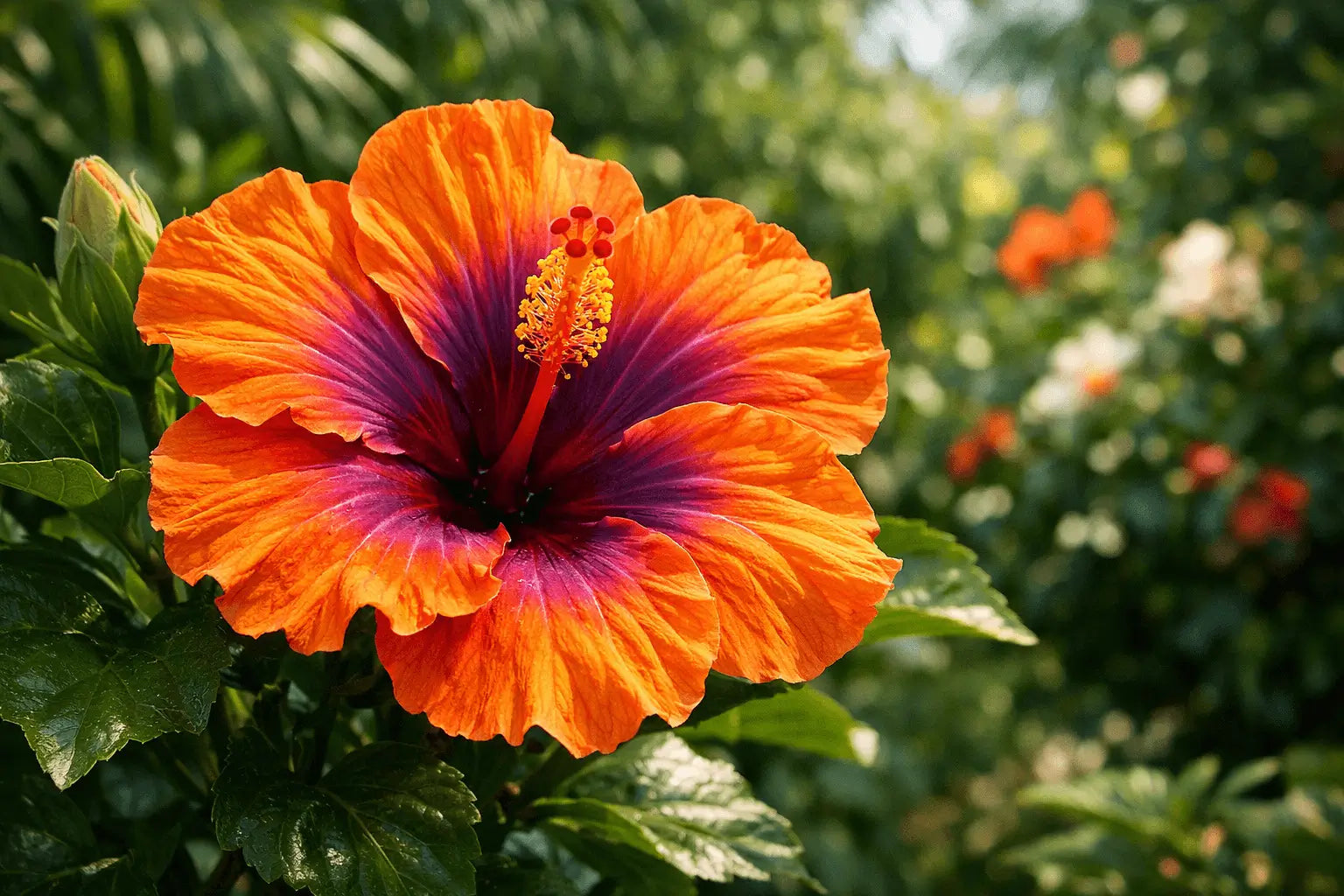 High quality Purple Orange Hibiscus Flower seeds for Planting Pollinator Friendly, Heirloom & GMO Free Seeds for Home Garden seeds pack